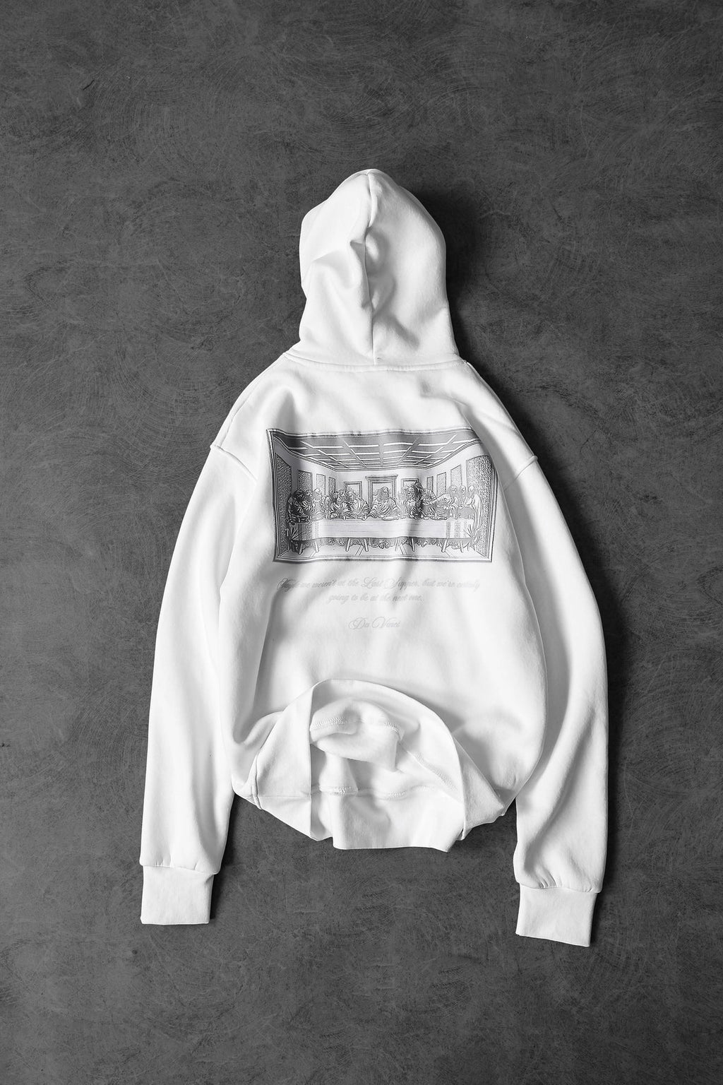 Moletom com capuz grande estampado Da Vinci