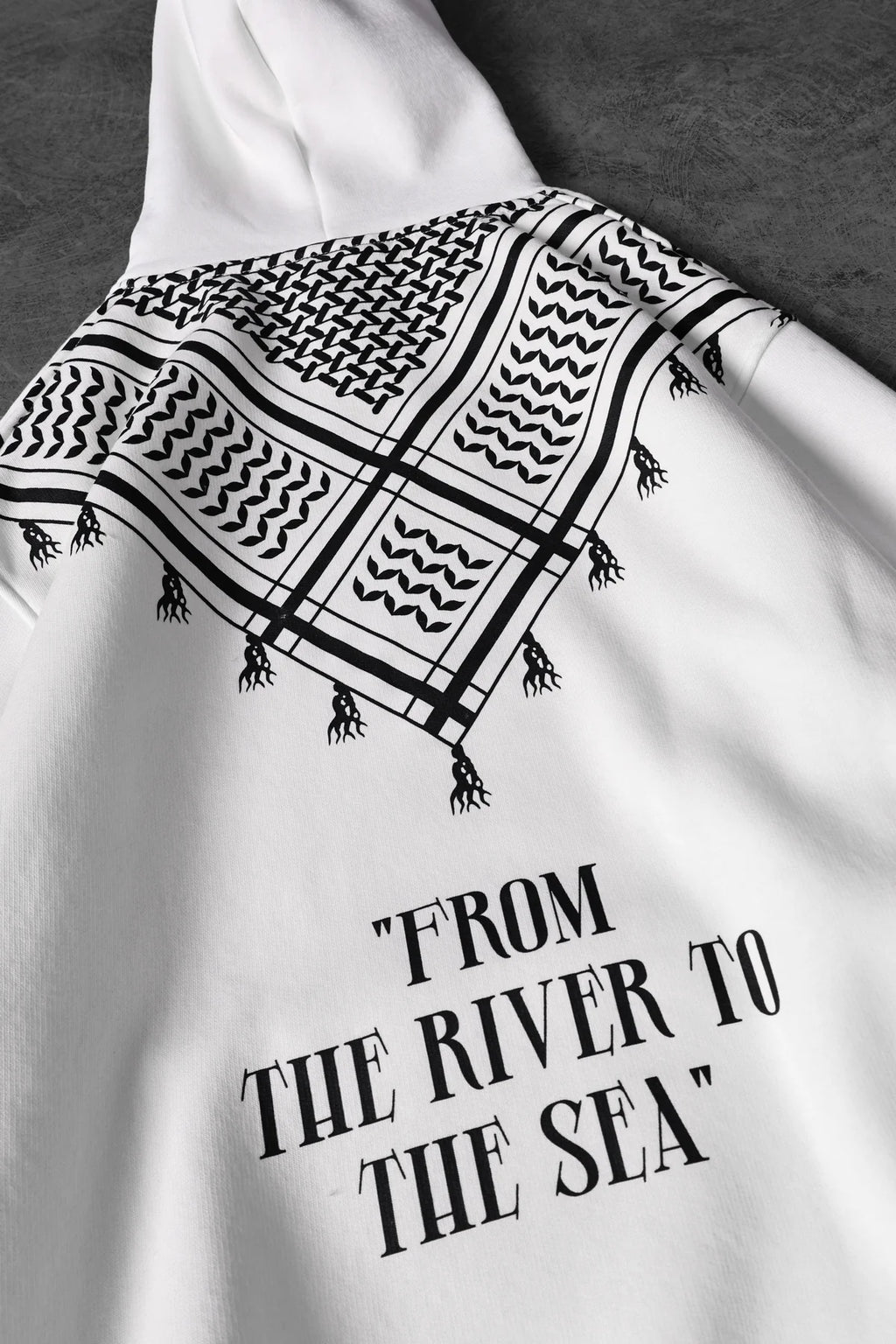 Moletom com capuz oversized "From River to the Sea"