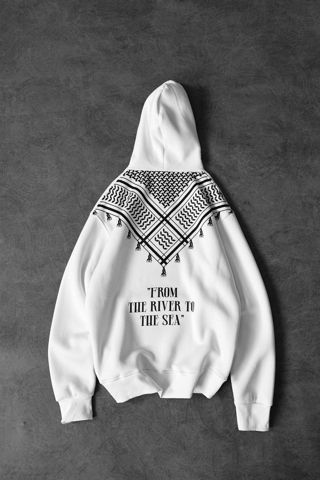 Moletom com capuz oversized "From River to the Sea"