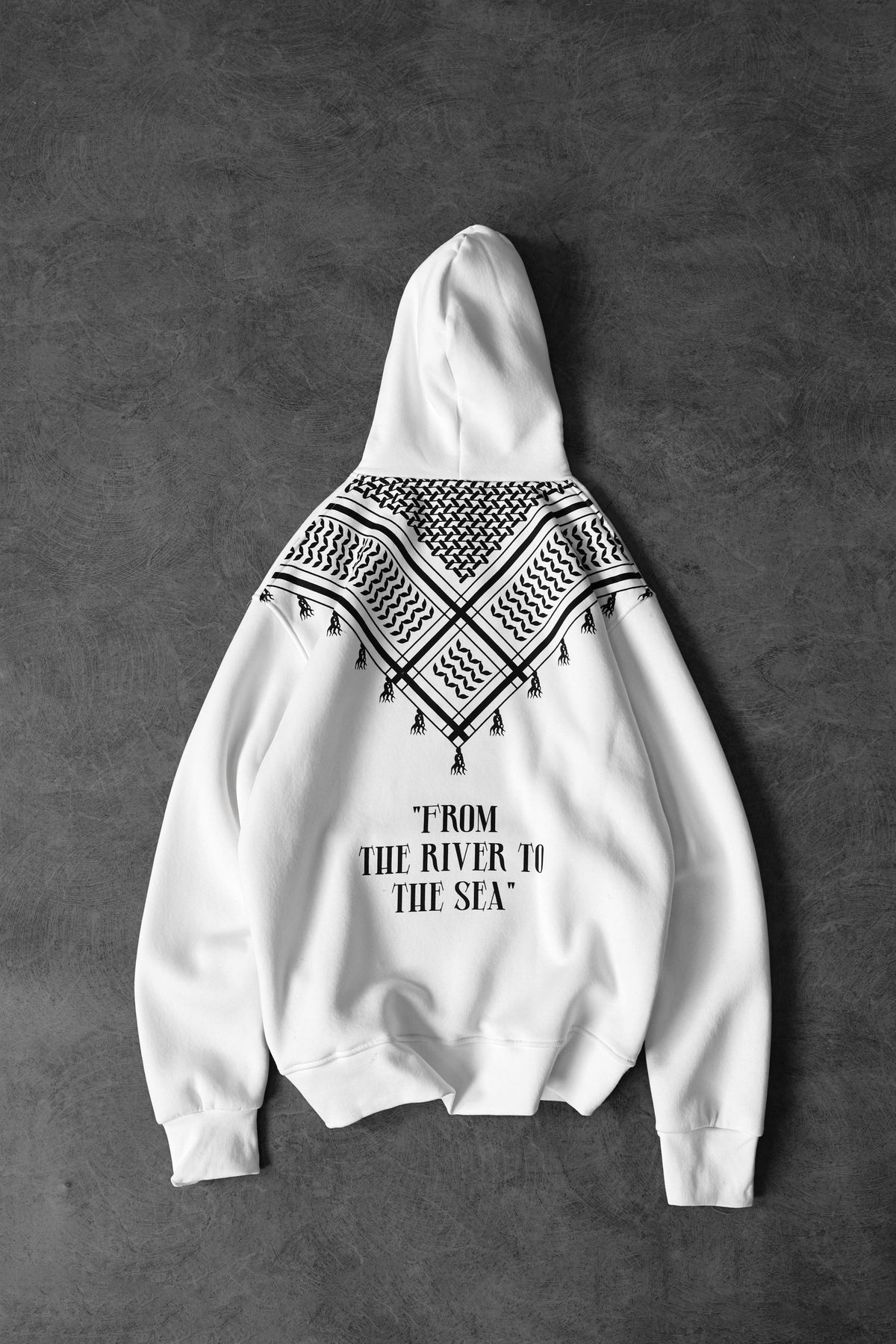 Moletom com capuz oversized "From River to the Sea"