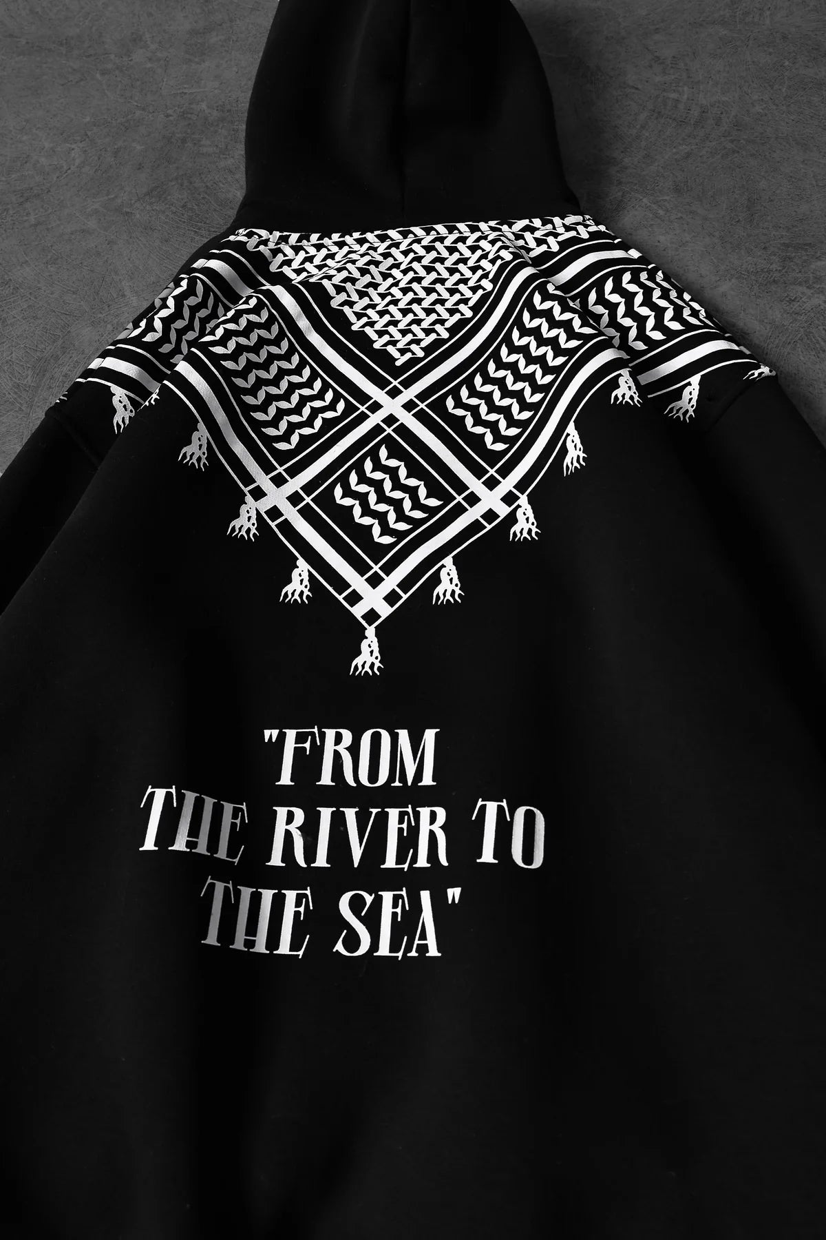 Moletom com capuz oversized "From River to the Sea"