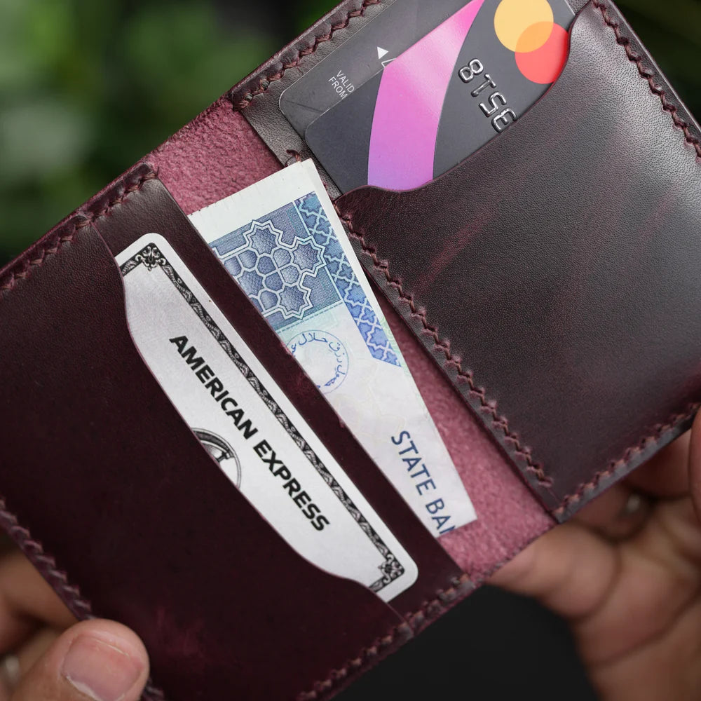 Carteira de couro artesanal marrom